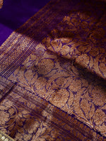 Handwoven Purple Banarasi Organza Saree