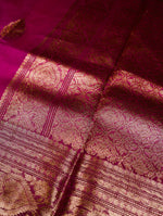 Handwoven Magenta Banarasi Organza Saree