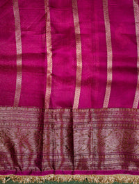 Handwoven Magenta Banarasi Organza Saree