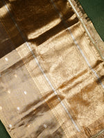 Handwoven Golden Banarasi Tissue Silk Saree