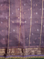 Handwoven Puple Banarasi Tissue Silk Saree