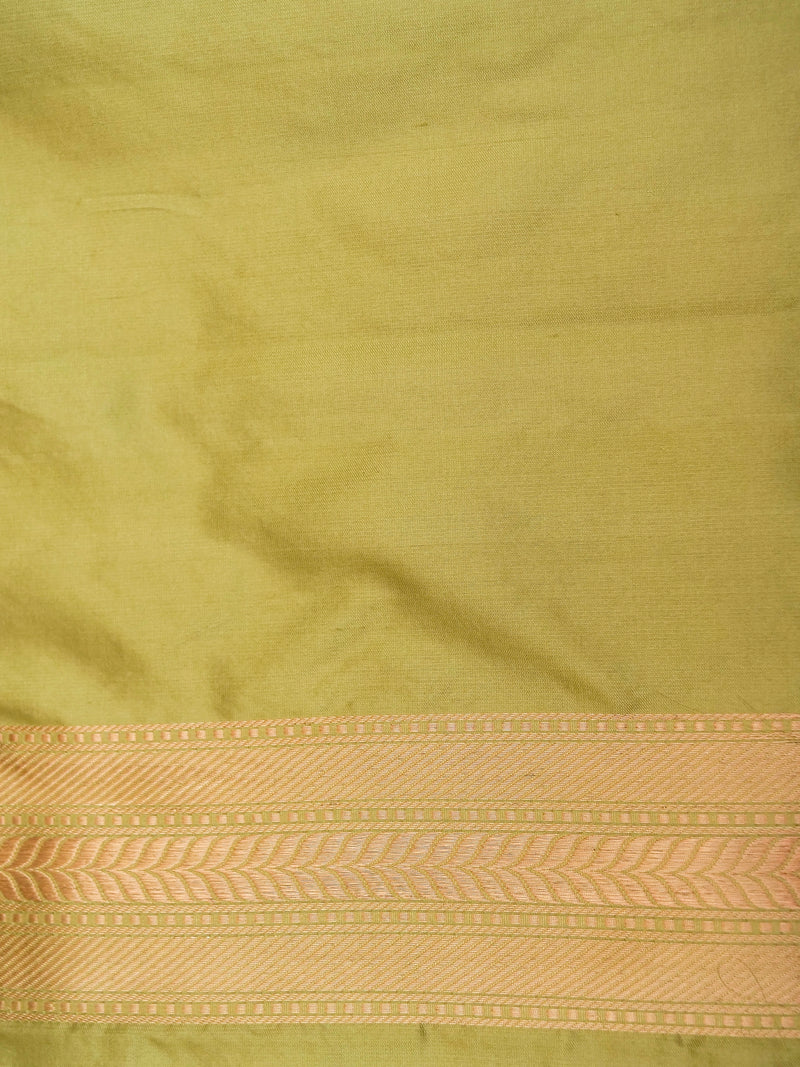 Handwoven Fresh Green Banaras Katan Silk Saree