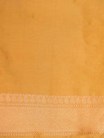 Handwoven Mango Mustard Banaras Katan Silk Saree