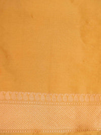 Handwoven Mango Mustard Banaras Katan Silk Saree