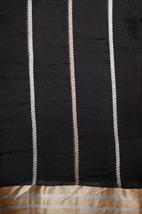 Handwoven Black Banarasi Organza Saree