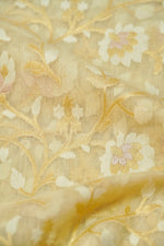 Handwoven Off White Kora Silk Saree