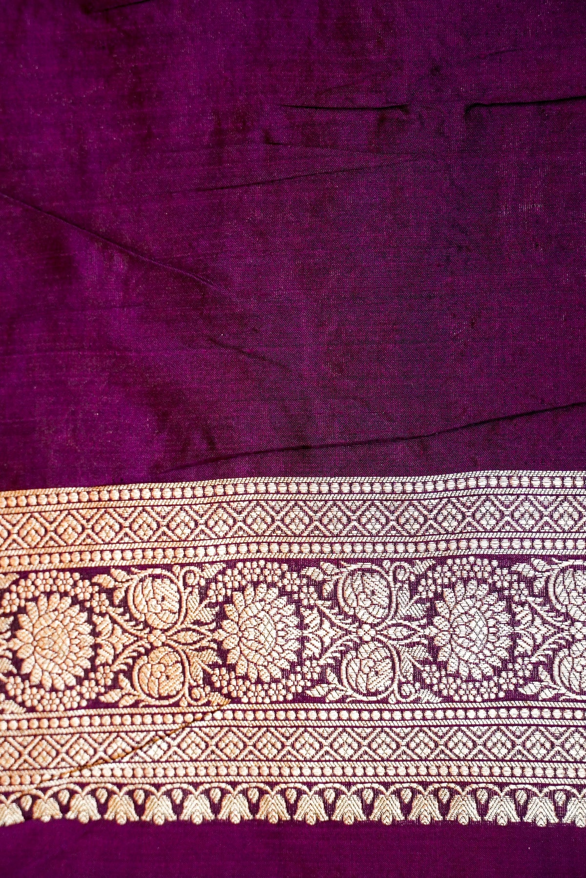 Handwoven Banarasi Purple Katan Silk Saree