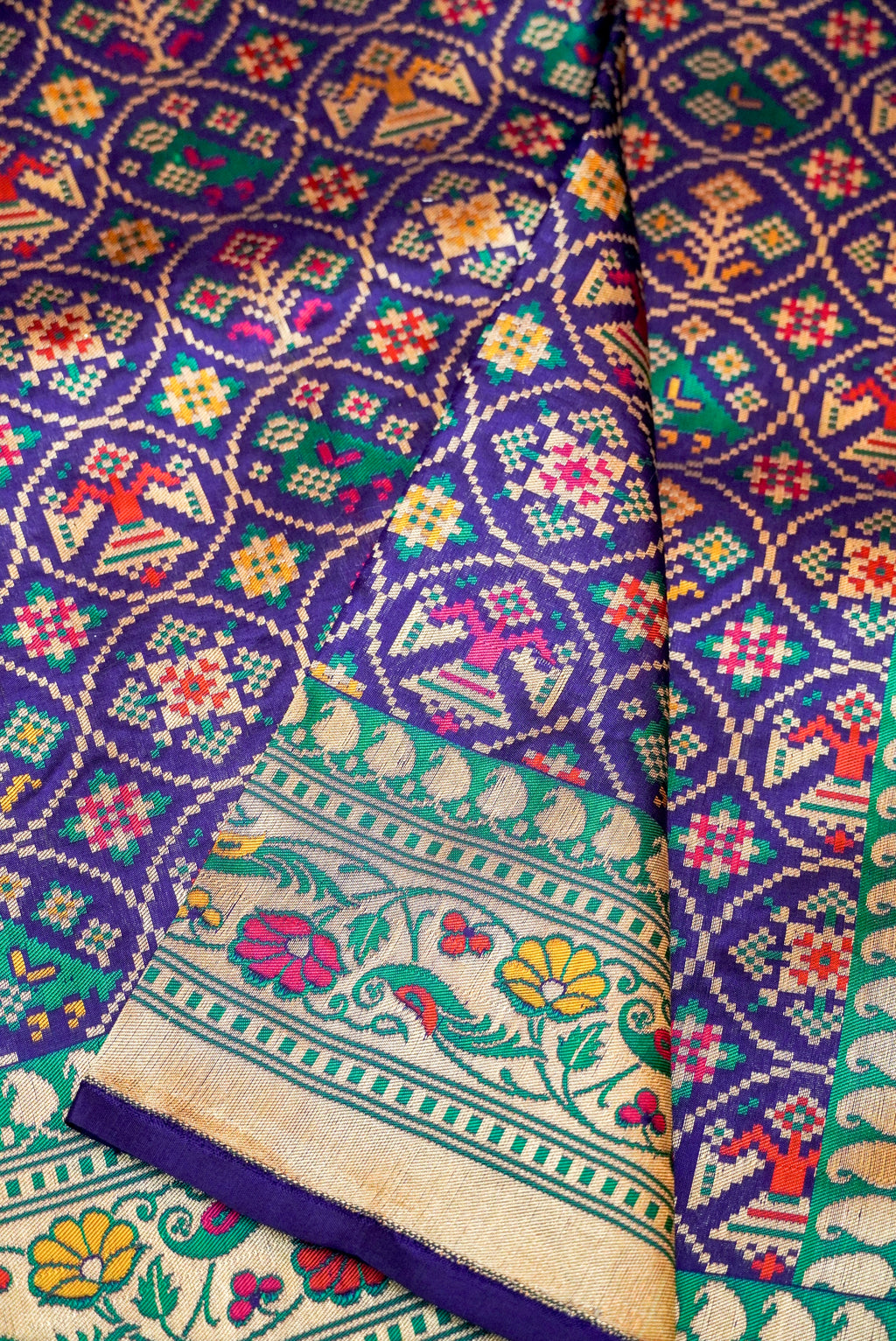 Handwoven Blue Banarasi Katan Silk Saree