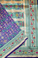 Handwoven Blue Banarasi Katan Silk Saree