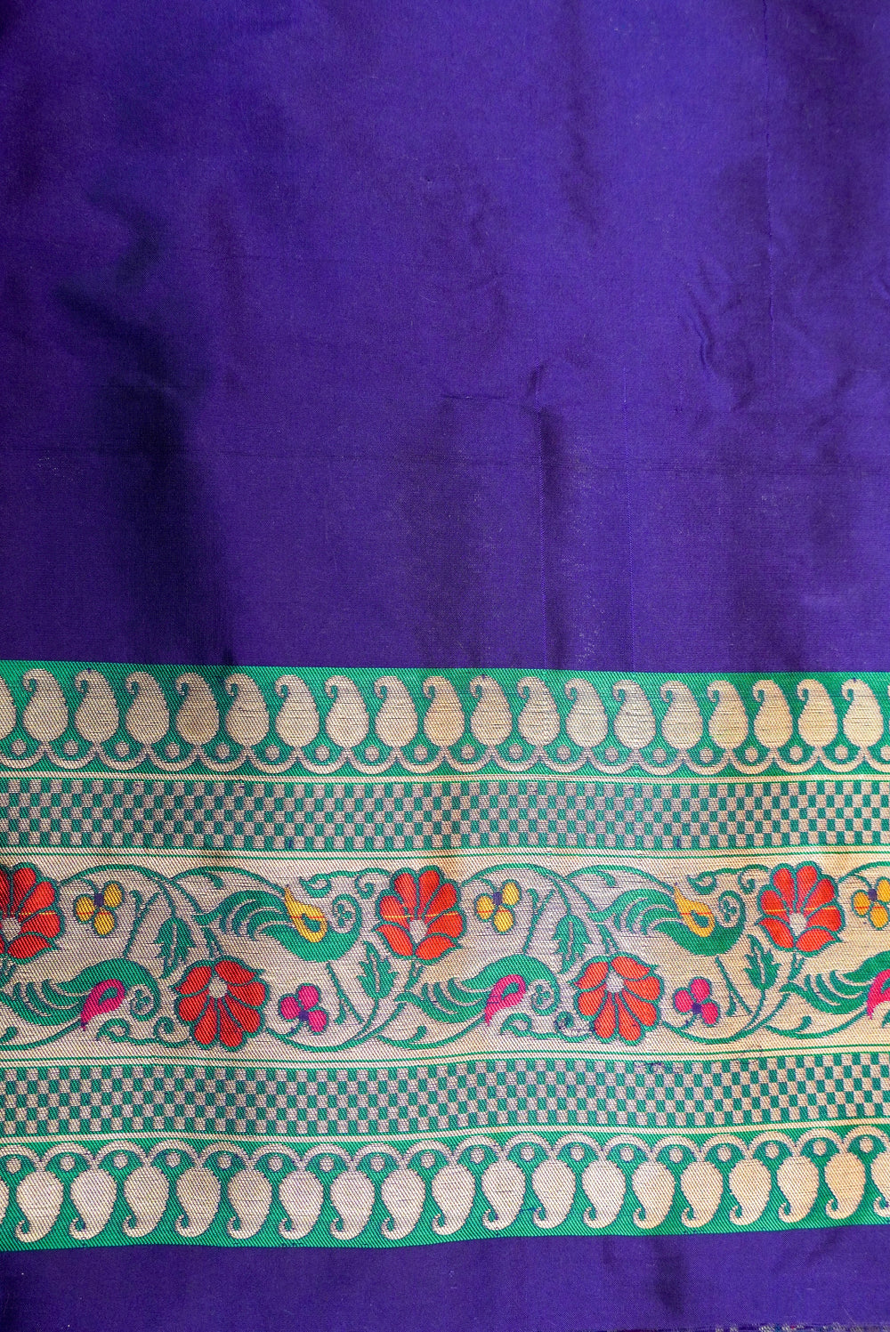 Handwoven Blue Banarasi Katan Silk Saree