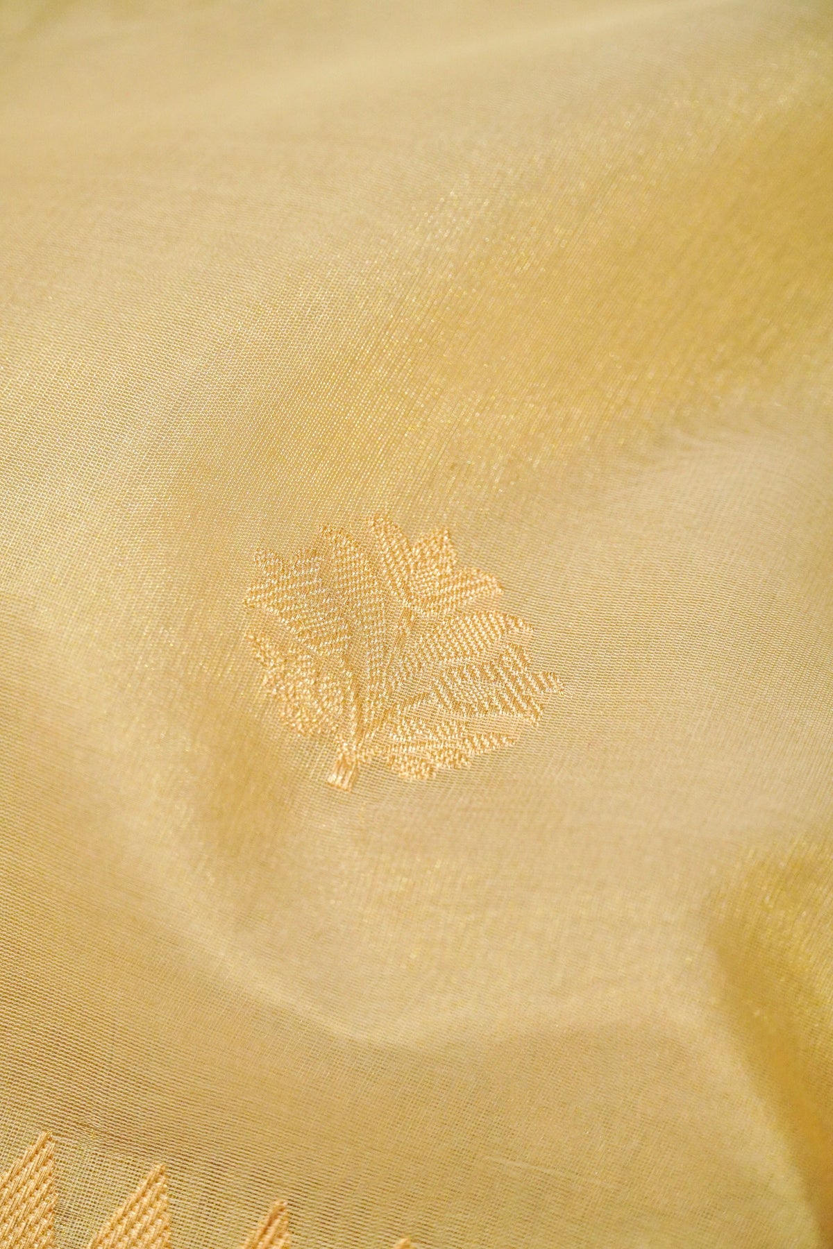 Handwoven Soft Beige Kora Silk Saree