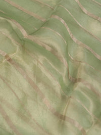 Handwoven Light Green Banarasi Kora Silk Dupatta