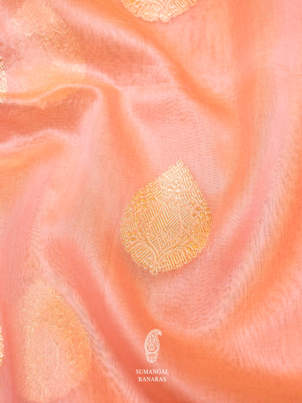 Handwoven Baby Pink Banarasi Katan Silk Saree