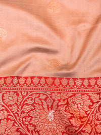 Handwoven Peach Banarasi Katan Silk Saree