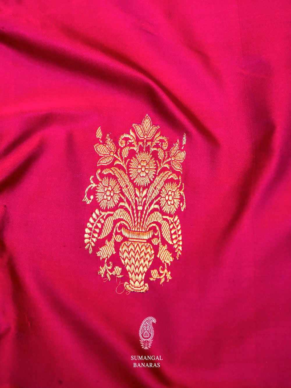 Handwoven Pink Banarasi Katan Silk Saree