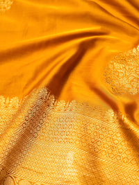 Handwoven Mustard Katan Silk Saree