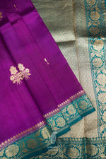 Handwoven Magenta Banarasi Raw Silk Saree