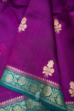 Handwoven Magenta Banarasi Raw Silk Saree