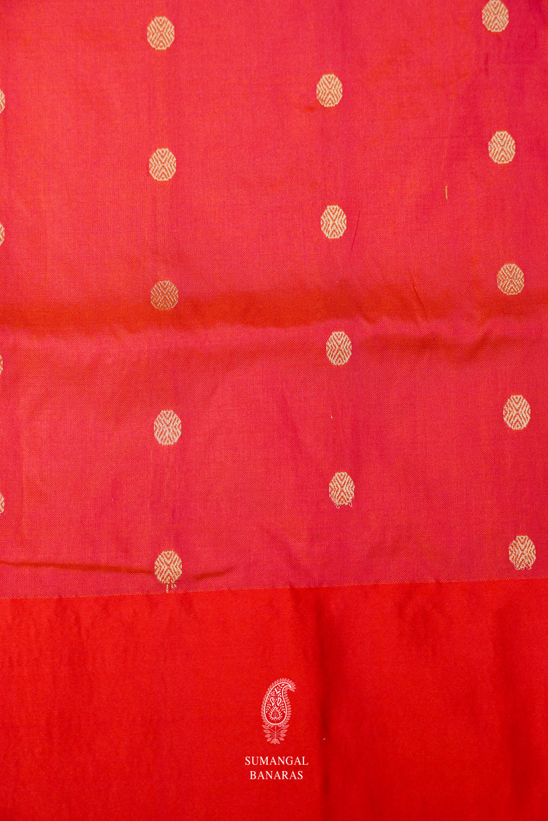 Handwoven Red Banarasi Katan Silk Saree