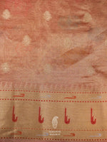Handwoven Baby Pink Banarasi Tissue Silk Saree