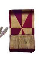 Wine Red Rangkat Katan Silk Kanjivaram Saree