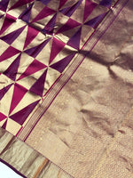 Wine Red Rangkat Katan Silk Kanjivaram Saree