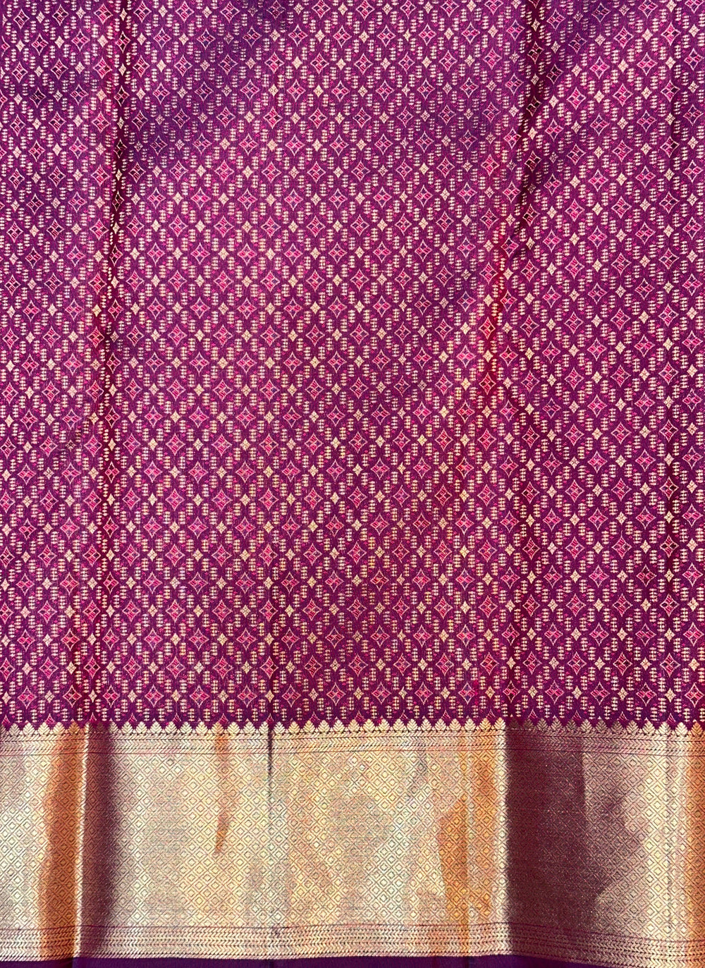 Wine Red Rangkat Katan Silk Kanjivaram Saree
