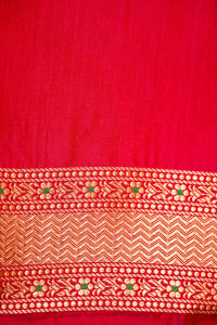 Handwoven Red Banarasi Meenakari Katan Silk Saree