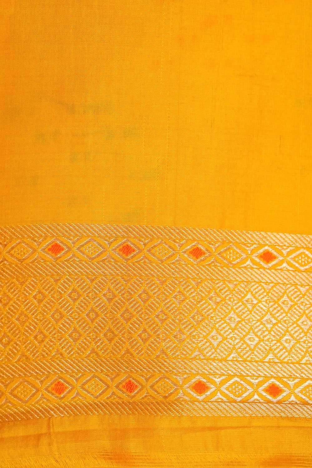 Handwoven Yellow Banarasi Katan Silk Saree