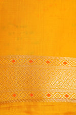 Handwoven Yellow Banarasi Katan Silk Saree