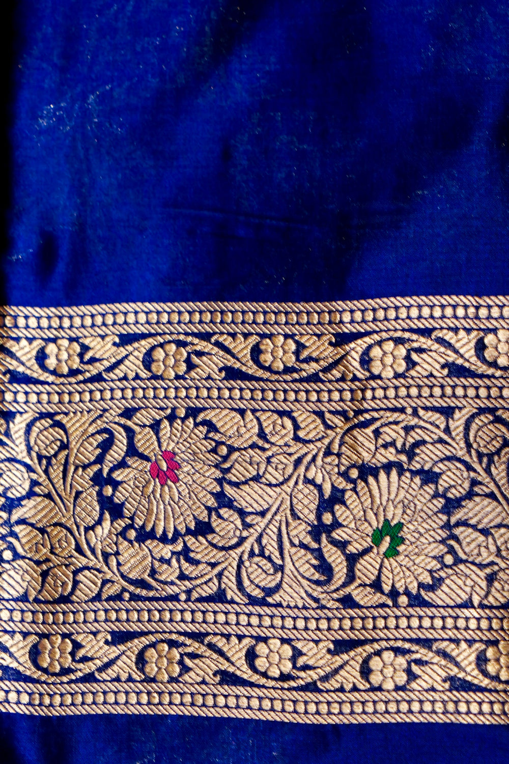 Handwoven Blue Banarasi Katan Silk Saree