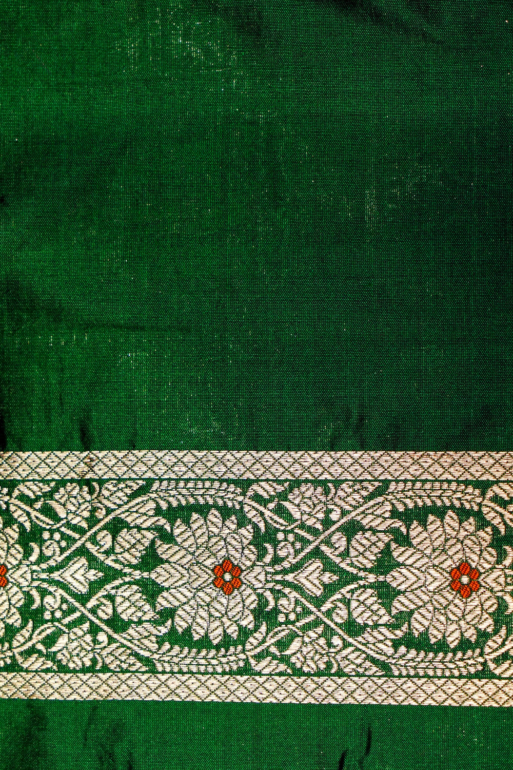 Handwoven Bottle Green  Banarasi Katan Silk Saree