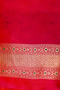 Handwoven Pink Banarasi Katan Silk Saree