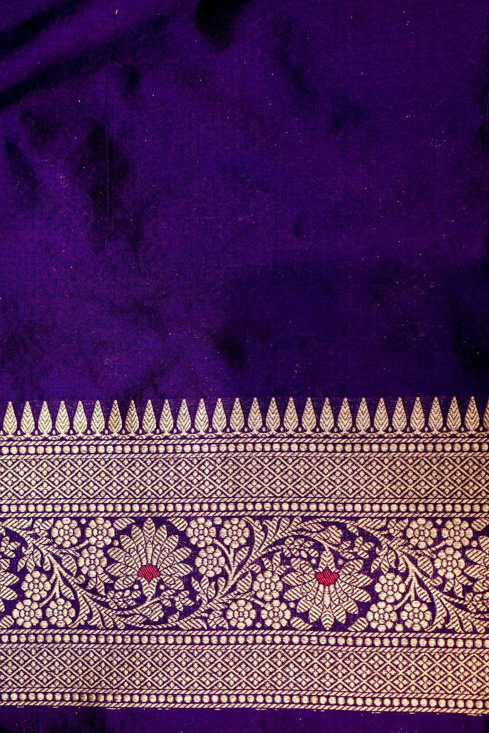 Handwoven Purple Banarasi Katan Silk Saree