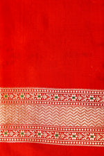 Handwoven Red Banarasi Katan Silk Saree