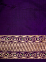 Handwoven Purple Banarasi Katan Silk Saree