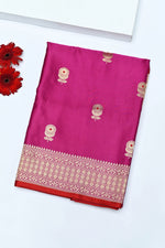 Handwoven Rani Pink Banarasi Katan Silk Saree