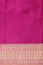 Handwoven Rani Pink Banarasi Katan Silk Saree