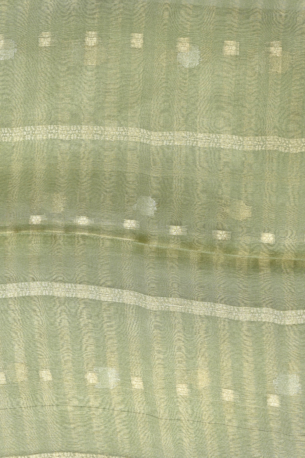 Handwoven Pista Green Banarasi Tissue Silk Saree
