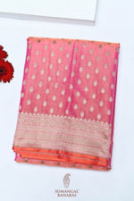 Handwoven Blush Pink Banarasi Katan Tissue Silk Saree