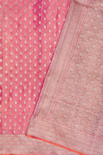 Handwoven Blush Pink Banarasi Katan Tissue Silk Saree