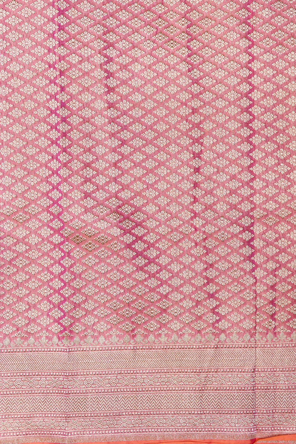Handwoven Blush Pink Banarasi Katan Tissue Silk Saree