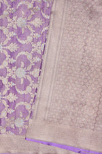 Handwoven Lavender Banarasi Katan Tissue Silk Saree