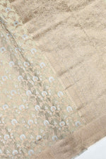 Handwoven Ivory Gold Banarasi Katan Tissue Silk Saree