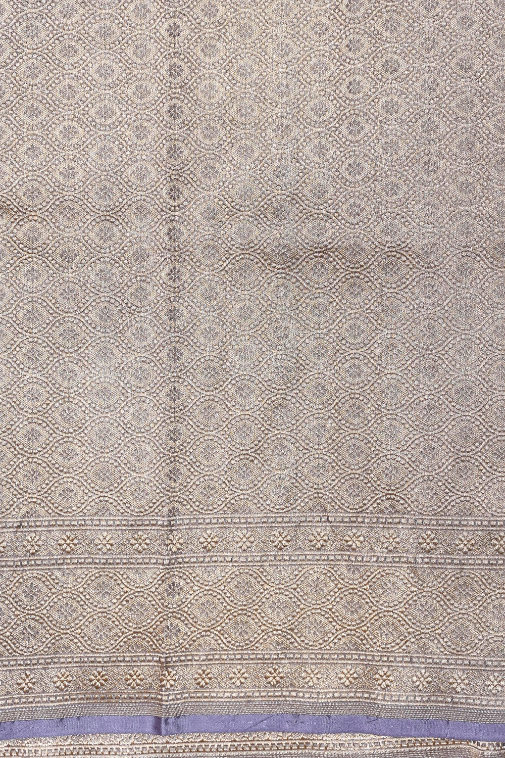 Handwoven Grey Banarasi Katan Tissue Silk Saree