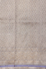 Handwoven Grey Banarasi Katan Tissue Silk Saree
