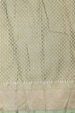 Handwoven Pista Green Banarasi Katan Tissue Silk Saree