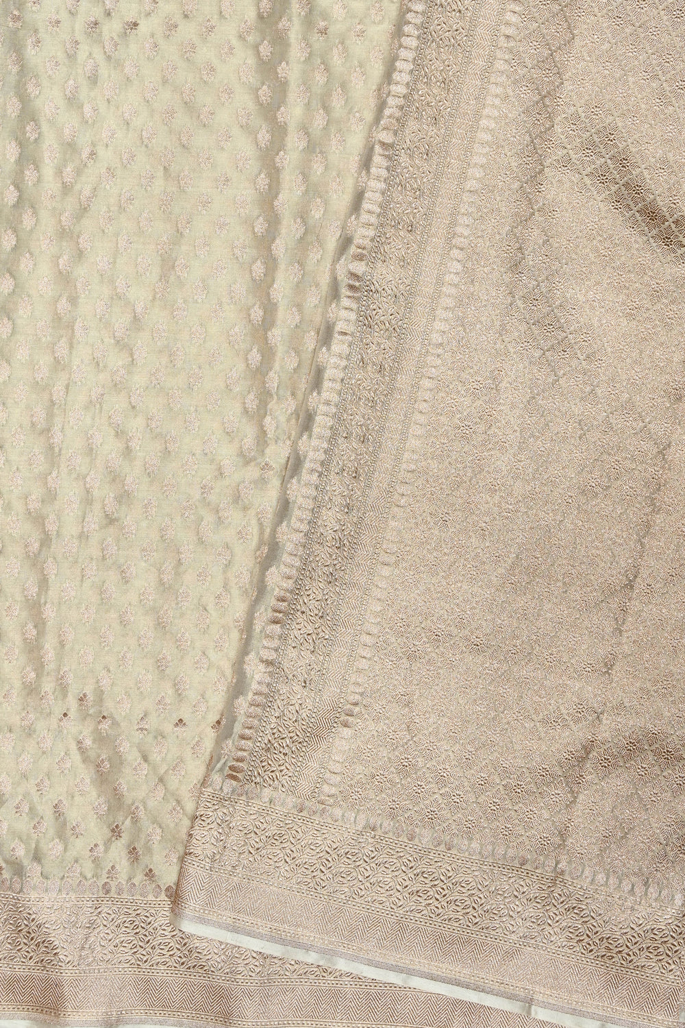 Handwoven Gold Banarasi Katan Tissue Silk Saree