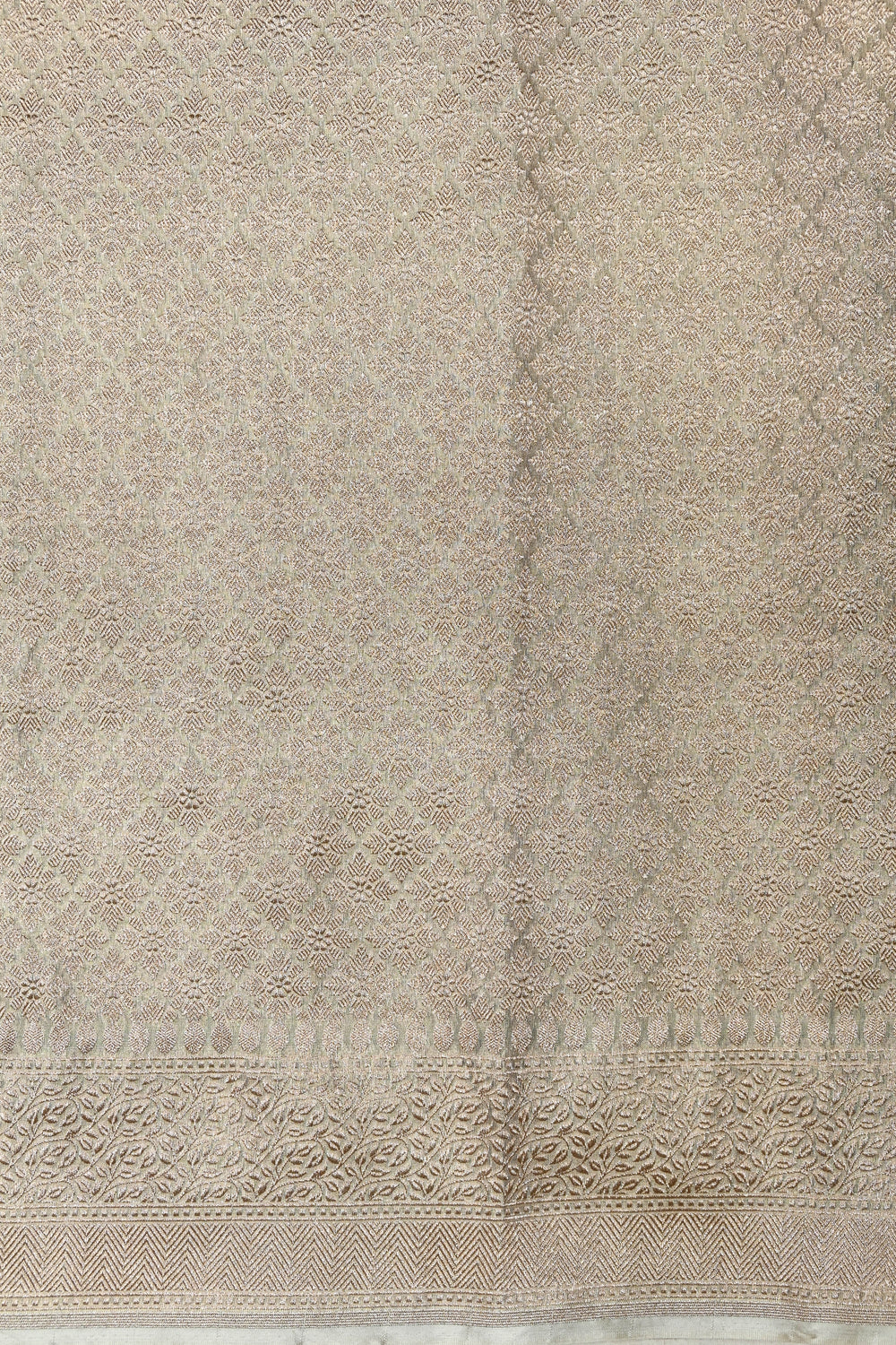 Handwoven Gold Banarasi Katan Tissue Silk Saree