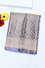Blush Pink Booti Katan Tissue Handwoven Banarasi Saree